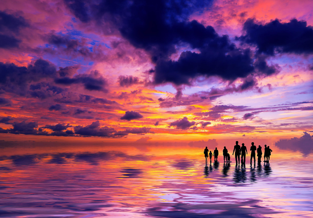 The stunning purple skies of Bali.