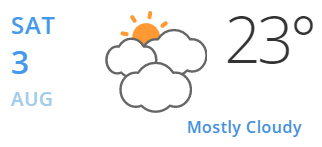 Slightly heavier cloud cover but should stay mostly dry. 