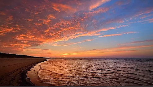 Breathtaking sunsets are commonplace thanks to October Majorca weather. This is Playa de Muro Beach.