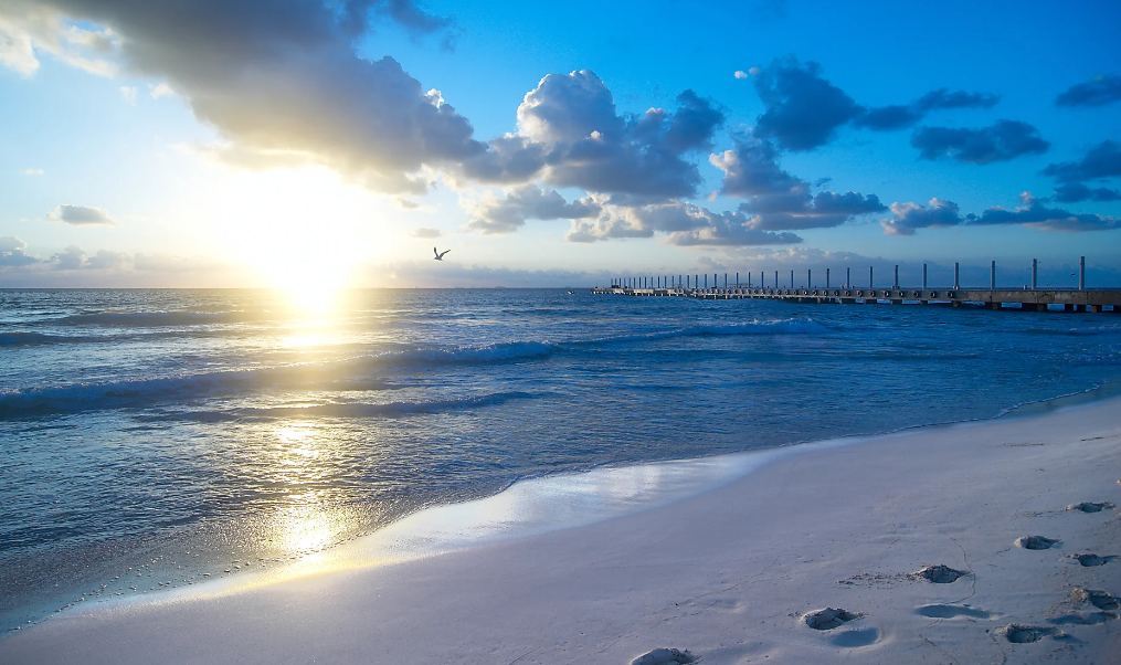 Playa Gaviota Azul is one of many pristine Cancun beaches. 